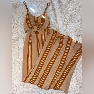 Burnt Orange and white stripped jumper